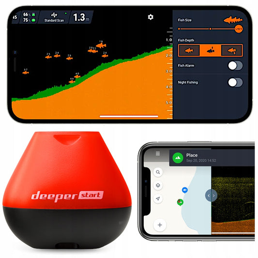 جهاز سونار لاسلكي محمول للصيد Deeper START Smart Fish Finder – Portable Wireless Sonar for Shore Fishing