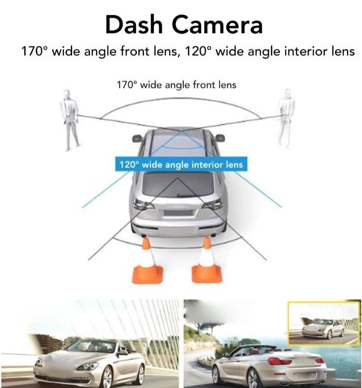 Dashcam Avant et Arrière Full HD 1080p - Mador shop
