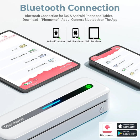 Imprimante A4 portable Phomemo M832 | Solution d'impression mobile sans fil thermique - Mador shop