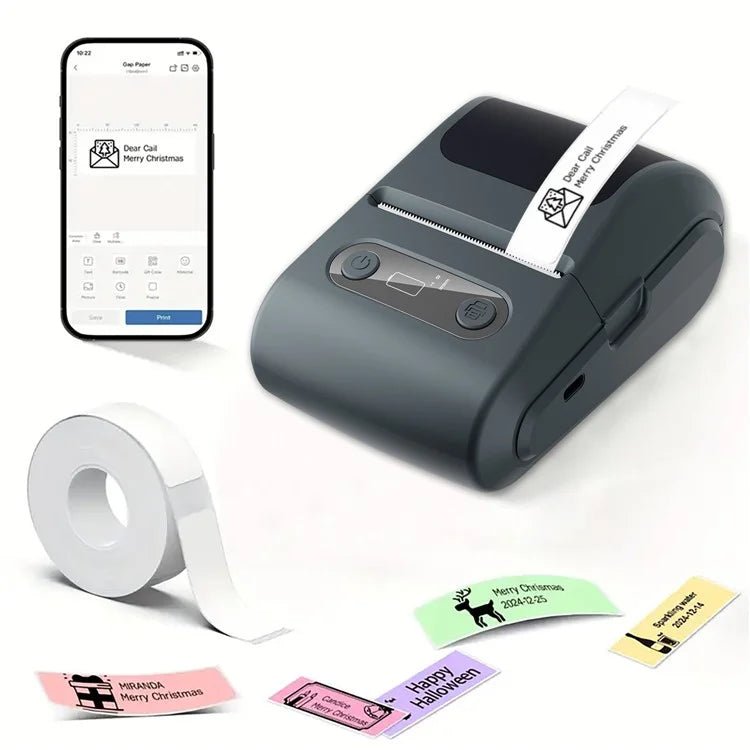 Imprimante d’étiquettes thermiques portable P10 | Bluetooth | 203 DPI - Mador shop